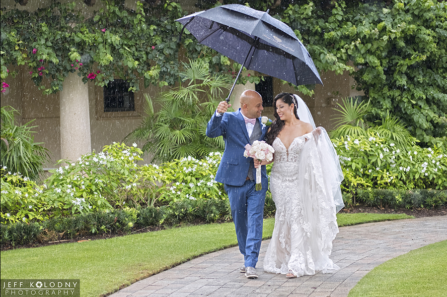 Having a rain plan along with a great attitude could help make your South Florida wedding wonderful.