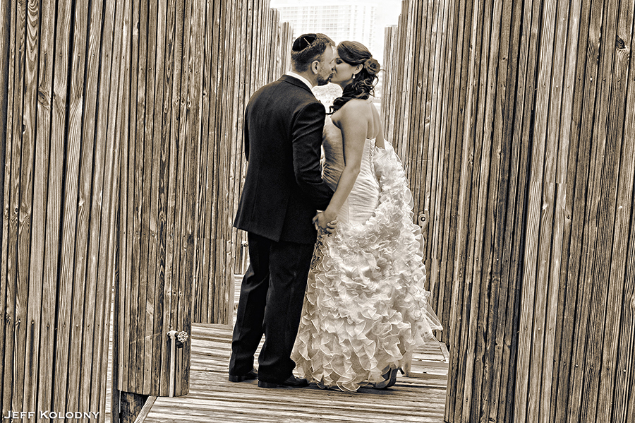 Creative wedding picture taken at Boca Raton Resort and Club
