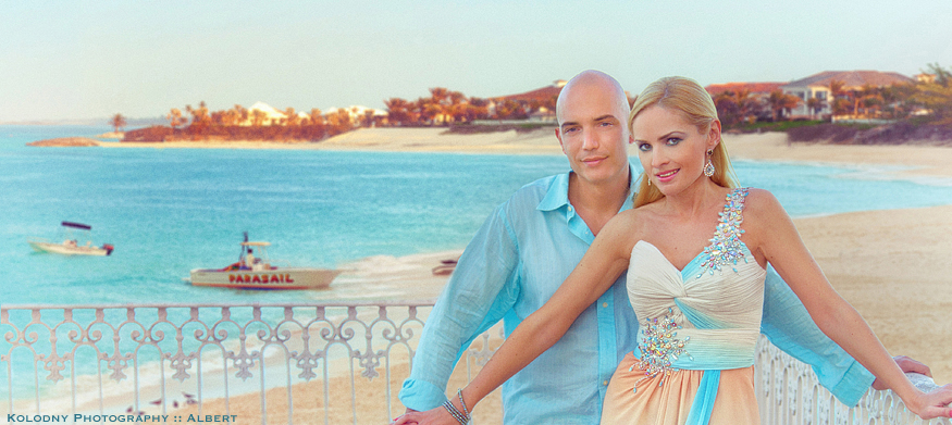 Elopement picture taken in the Bahamas